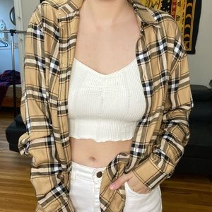 Tan lightweight flannel